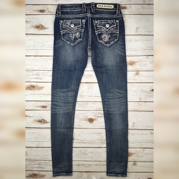 Rock Revival Low Rise Skinny Jeans 34” L NO OFFERS - Picture 7 of 7